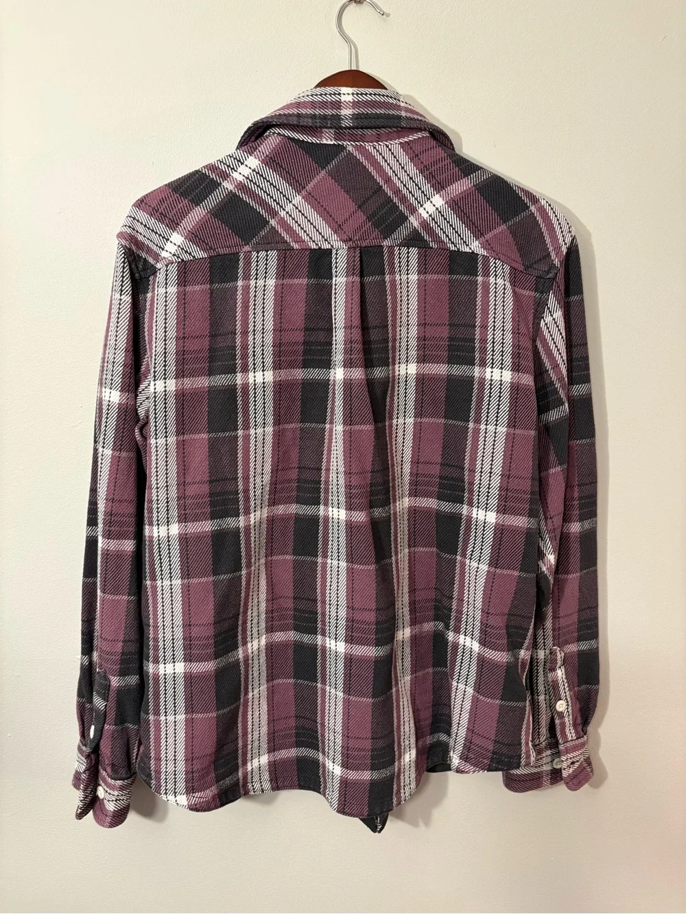 The North Face Plum Plaid Lined Flannel Shirt Jacket — Size L 🍂